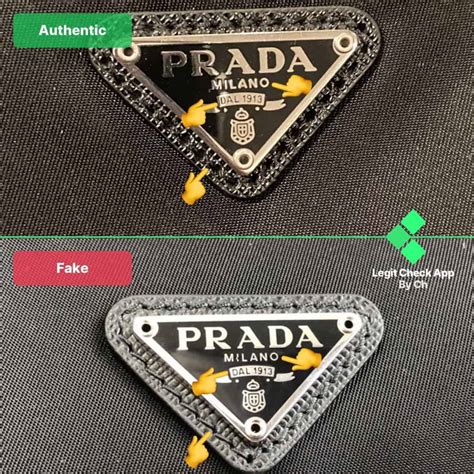 prada fake vs real logo|prada label authentic.